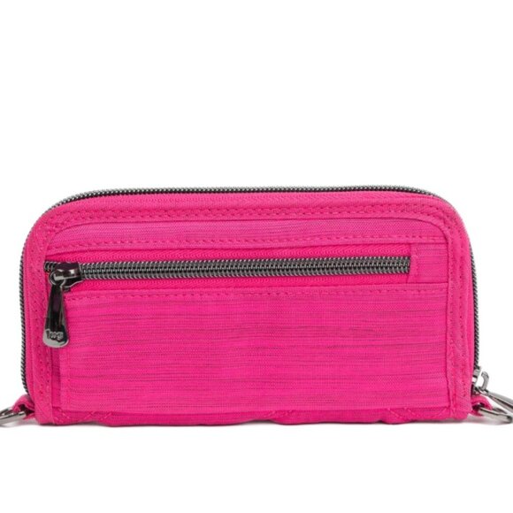 Lug Whirly Love RFID Wristlet Wallet Brushed Rosette Pink with Bubble Pink Love - Picture 5 of 12